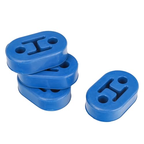 Exhaust Hangers Upgrade EPDM(More Durable than Rubber) Muffler Bushing Insulator Shock Absorbent Mount Bracket 2 Hole 12mm (73mm x 47mm x 21mm) Universal Fit - 4PCS (Blue)