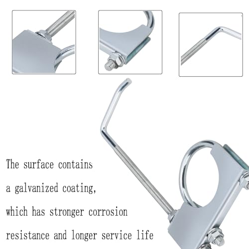 Exhaust Clamp with Hange fit 3" Exhaust Pipe，Rear Muffler Hanger Universal Exhaust Hangers Exhaust System Hanger for Car Truck Exhaust Pipe (2 PCS)