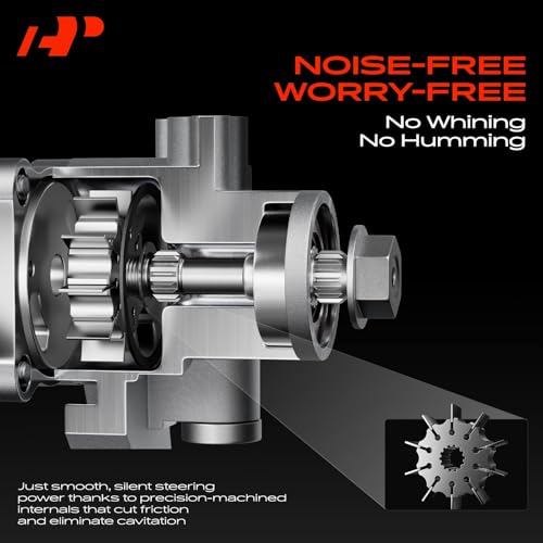 A-Premium Power Steering Pump with Reservoir Compatible with Dodge B150/250/350, B1500/2500/3500, Ram 1500/2500/3500 Van, D150/250, W150/250, Dakota, Durango, Ramcharger