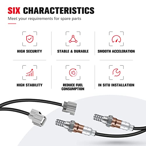 234-4099 SG1861 Oxygen Sensor fit 2001 2002 2003 2004 2005 for Honda Civic Sedan Coupe 1.7L SG336 Heated O2 Sensor 1 Sensor 2 Upstream Downstream 2PCS