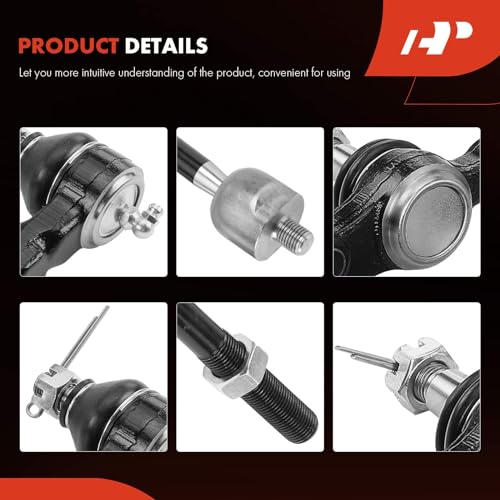 A-Premium 8Pcs Front Suspension Kit, Upper & Lower Ball Joint, Inner & Outer Tie Rod End, Compatible with Toyota Tacoma 1995-2004, RWD Only, with Power Steering