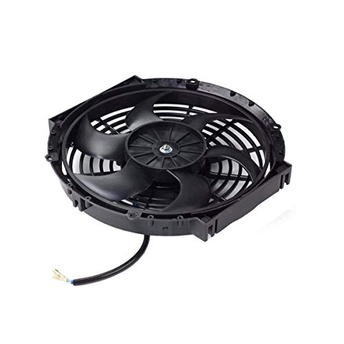 10" inch Slim Fan Push Pull Electric Radiator Cooling Fans 12V Mount Kit Unversal Black