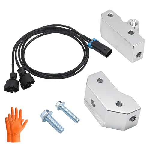 LS Gen 3 Knock Sensor Relocation Brackets with 41 Inch Extension Wire Harness Kit for 1997-2007 GM Gen III LS V8 Engines LS1 LM7 LR4 LQ4 LS6 L59 LQ9 LM4 L33 Aluminum