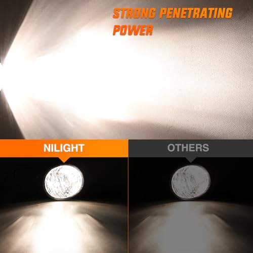 Nilight Fog Lights Assembly Compatible with 2006 2007 2008 2009 Toyota 4runner Left Driver and Right Passenger Side Clear Lens Fog Lamps Replacement 9006 12V 51W Bulbs