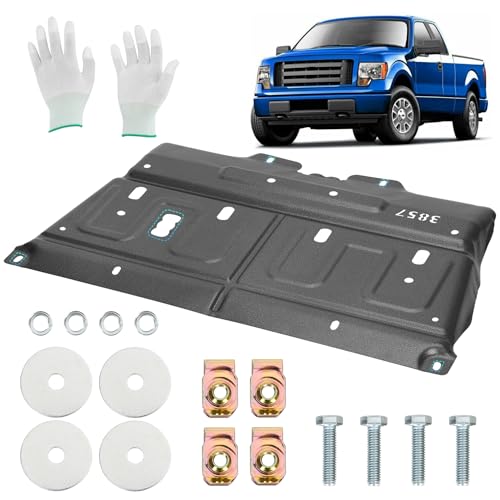 ML3Z-7222-D Engine Splash Shield | Upgraded 2.4mm Manganese Steel Splash Panel Shield F150 | Compatible with 2015-2024 Ford F150 Gasoline Engine | Diaper/Rear Engine Splash Shield Under Cover