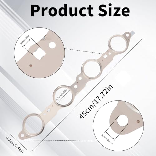 12617944 Exhaust Manifold Gasket Set Compatible with Silverado Sierra Suburban 1500 2500 HD Yukon CTS Escalade MLS LS LQ LM7 4.8L 5.3L 5.7L 6.0L 6.2L, Manifold Gaskets with Bolts