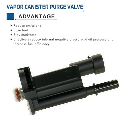 Emission Vapor Canister Purge Valve Solenoid Compatible with 2004-2009 Chevy Silverado 1500 2500 3500 Tahoe GMC Sierra Escalade Yukon Avalanche Vent Control Solenoid Replaces #B214-1105 12581282