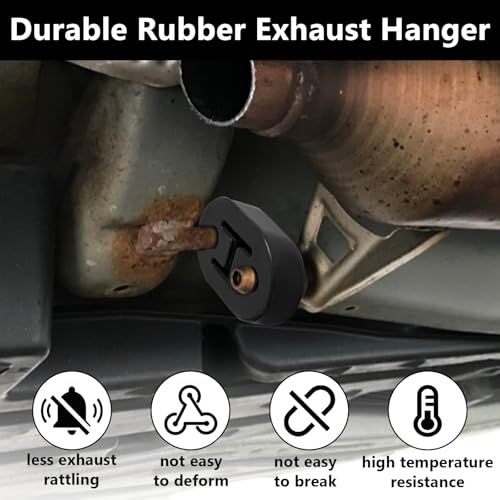 BFXM Exhaust Rubber Hanger, rubber muffler hangers. Rubber Insulator Bushing Mount, rubber exhaust mounts with 2 Holes 0.47 Inch, Universal Fit