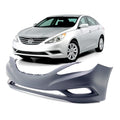 FitParts Compatible With Front Bumper Cover 2011-2013 Hyundai Sonata GLS GL Limited SE 2.0T Sedan 11-13. New, Primed and Ready for Paint. With Fog Light Holes. HY1000183 865113Q000 2012