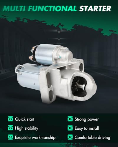 SCITOO Motor Starter for 6495 Starters Fit for Chevrolet for Express 1500 Base 4.3L 2005-2007; for Silverado 1500 LS 4.3L 2005-2006; for Silverado 1500 WT 4.3L 2006-08