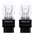 FAXCARS WT21/7W WT21W/7W OEM Standard Halogen Replacement Rear Tail Brake Turn Signal Light Bulb 12V WT21 21W Long Life, Pack of 2