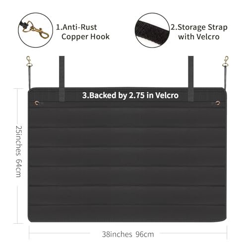 VkkArter Large 38"x25" Rear Bumper Guard for Cars, Foldable Trunk Mat Protector - Universal Scratch Protection for SUV, Truck, Van During Loading and Unloading & Dog Entry