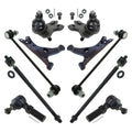 TRQ Front Steering and Suspension Kit with Tie Rods Control Arms Ball Joints Sway Bar Links Compatible with 2014-2018 Toyota Corolla Front 2019 Toyota Corolla Sedan