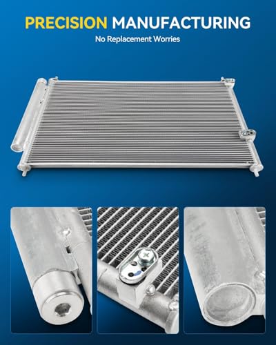 PHILTOP Air Conditioning A/C Condenser Compatible with Toyota Corolla 2010-2018, Matrix 2009-2013, Scion xB 2008-2015, Pontiac Vibe 2009-2010, with Receiver Drier Replace# 3775, 8845002330