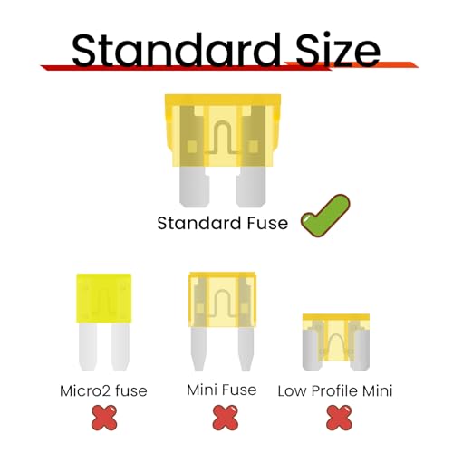 60Pcs Standard Car Fuse Kit, Automotive Fuses Assortment kit(1A/2A/3A/5A/7.5A/10A/15A/20A/25A/30A/35A/40A), Blade Fuse for Car/RV/Truck/Boat/Marine