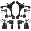 Front Lower Control Arm Suspension Kit Fit for Honda Civic 2001 2002 2003 2004 2005 (Not for SI Models), with Ball Joints Sway Bars Outer Tie Rods - 8pcs