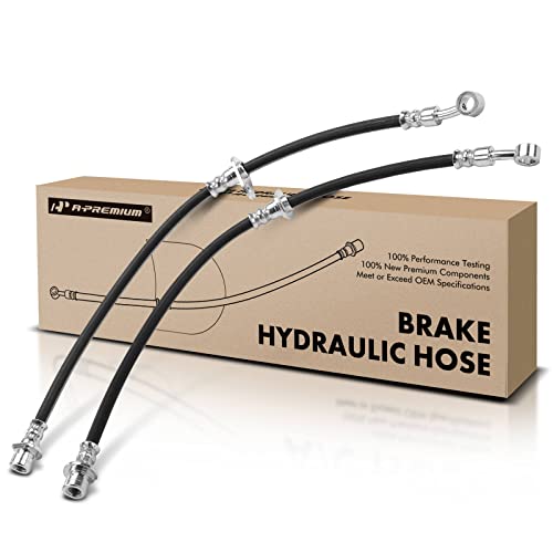 A-Premium Front Driver and Passenger Brake Hydraulic Hoses Compatible with Select Acura and Honda Models - TL 2004-2008, TSX 2004-2008, Accord 2003-2007 - Replace# 01464SDAA03, 01465SDAA03(Pack of 2)