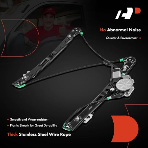 A-Premium Power Window Regulator with Motor Replacement for BMW E46 325i 328i 330i 1999-2005 Sedan Wagon Front Left Driver Side