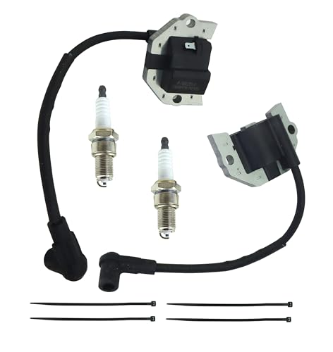 2 Sets of 21171-0745 Ignition Coils Module for Kawasaki FH721V FH601V FH641V FH661V FH680V Lawn Mowers Engine with Spark Plug,Replaces for KM 21171-0742 21171-0713 21171-7039