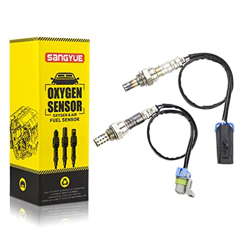 Sangyue Oxygen O2 02 Sensor 1 & 2 for 2010 2011 2012 2013 2014 Chevrolet Chevy Equinox 2.4L GMC Terrain 2.4L Upstream + Downstream 2PCS