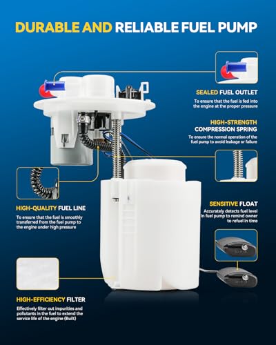 PHILTOP FG1555 Electric Fuel Pump Assembly Fit for Accent 2012-2017, Rio 2012-2017, Electric Fuel Pump Module Assembly Kit