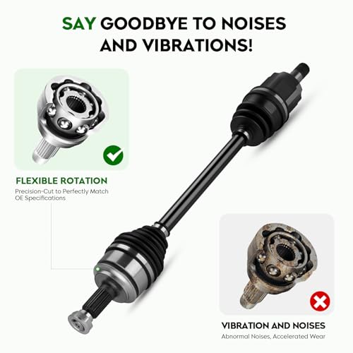 Pair (2) Front CV Axle Shaft Assembly (Automatic CVT Transmission Only) Fit for Honda Civic (ONLY for FWD) 2.0L L4 2016 2017 2018 2019 2020 2021, Left Driver and Right Passenger Side