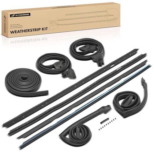 A-Premium 9PCS Door Seal Strip & Window Molding Trim Weather Stripping Kit Compatible with Chevrolet Monte Carlo SS 1983 1984 1985 1986 1978 1988