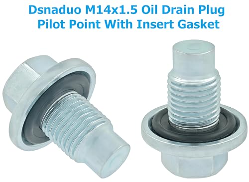 5 PCS M14x1.5 Oil Drain Plug Pilot Point Fit for Ford F250 F350 F450 F550, Expedition, Transit, GM, Replace 090-161, 090-161.1, 65266, 090-937CD, 11569943, F75Z-6730-BA, XW4Z-6730-AA, F6TZ-6730-BA