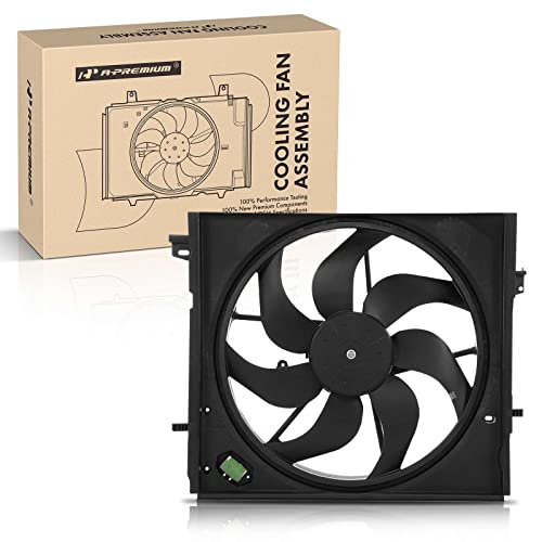 A-Premium Engine Radiator Cooling Fan Assembly Compatible with Select Nissan Models - Rogue Sport 2017-2022 L4 2.0L, Qashqai 2017-2022 L4 2.0L
