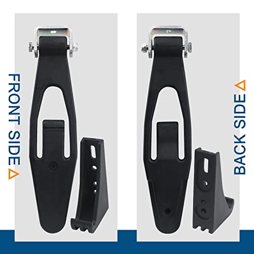 Hood Latch Strap with Catch Bracket Kit 2 Pack Compatible with Kenworth T300 T600 T800 W900, Peterbilt 357 367 377 378 379 388 389 1987-2011 Truck Hood Parts Replaces 23-13857 L56-0001 HLK1035