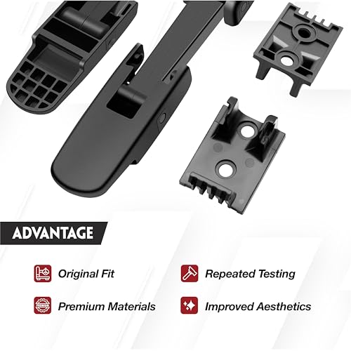 2Pcs Upgrade Hood Latch Kit Bright Black Heavy Duty Hood Latches Fit for Kenworth T170 T270 T300 T370 T440 T470 T660 Fit for Peterbilt 325 335 337 340 348 384 386, Mack CH, Blue Bird OE# 315-5502