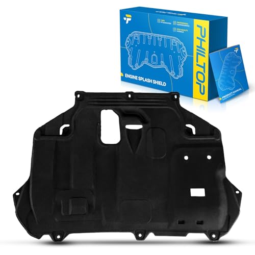 PHILTOP FO1228121 Front Lower Engine Splash Shield Under Car Shield Cover Engine Case Guards Compatible with 2012-2018 Ford Focus 2.0L, 2013-2018 Focus 2.0T