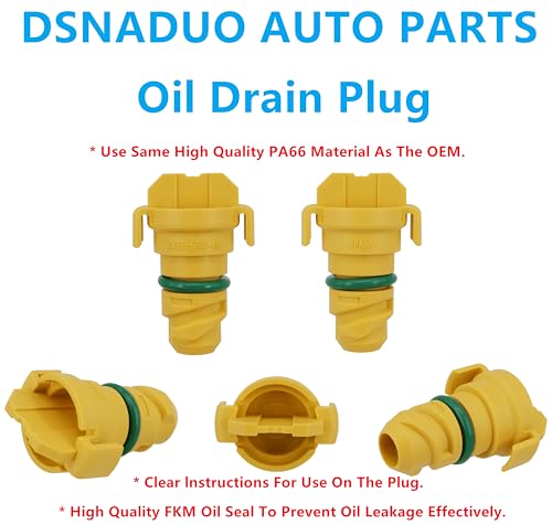 3PCS Oil Drain Plug Fit For 2011-2024 Ford F-150 Mustang Bronco Edge Explorer Lincoln Aviator MKZ KX6Z-6730-B KX6Z6730B BC3Z-6730-A BC3Z-6730-B FT4Z-6730-A by DSNADUO AUTO PARTS