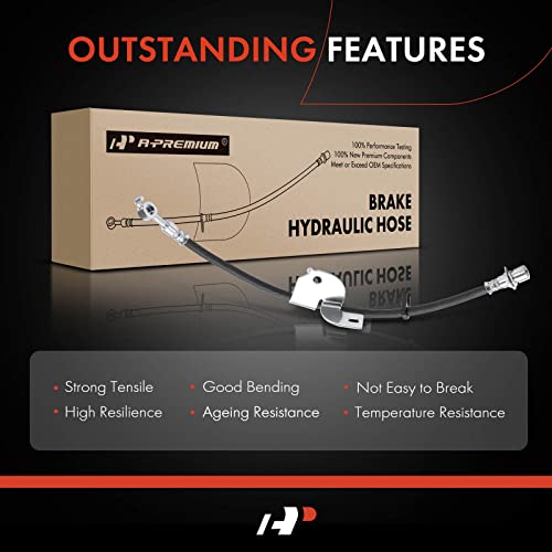 A-Premium Front Passenger Side Brake Hydraulic Hose Compatible with Ford Models - For F-150 F150 2012 2013 2014