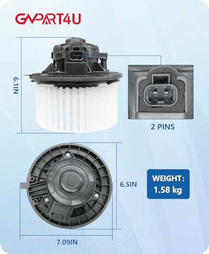 GVPART4U Front Blower Motor 22741027 2007 2008 2009 2010 2011 2012 2013 2014 Chevy Tahoe Silverado Avalanche Suburban, for GMC Yukon Sierra, Cadillac Escalade 700164