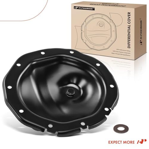 A-Premium Rear Differential Cover W/Drain Plug Fit for Chevy, GMC & Cadillac - Silverado Sierra 1500 2009-2021, Tahoe Express Suburban 1500 Yukon Savana Escalade 2009-2014, 8.50 or 8.60 or 8.625 Inch