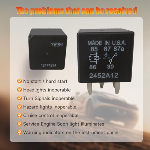 12177234 12V 30A 5-Pin SPDT Automotive Relay 2-Pack