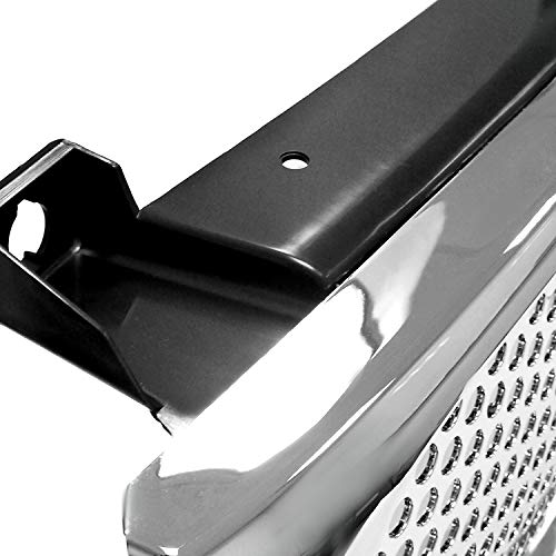 Spec-D Tuning Upper Round Hole Mesh Hood Grill Grille Chrome Compatible with 2000-2006 GMC Yukon Xl