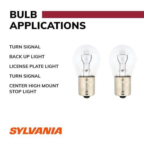 SYLVANIA - 1156 Long Life Miniature - Bulb, Ideal Option for Stop and Tail Lights (Contains 2 Bulbs)