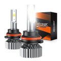 9004 LED Bulbs 64000LM 6500K Cool White, 3 Min Plug N Play, Smart Temperature IC Driver Fanless Design, Canbus Ready Error Free, 10yrs Long Lifespan, HB1 Fog Light Bulbs, Pack of 2