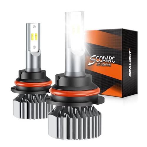 9004 LED Bulbs 64000LM 6500K Cool White, 3 Min Plug N Play, Smart Temperature IC Driver Fanless Design, Canbus Ready Error Free, 10yrs Long Lifespan, HB1 Fog Light Bulbs, Pack of 2