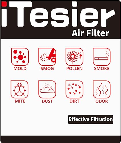 ITESIER Engine Cabin Air Filter Kit for CRV Hybrid (2023-2026), Accord Hybrid (2023-2026), Civic Hybrid (2025-2026), Replaces 17220-6MA-J01, 80292-TF0-G01 (Only for 2.0L Hybrid)