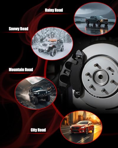 HUSCH D1363 Front Ceramic Brake Pads Kit Fit For Cadillac Escalade 2011-2020, For Escalade EXT 2008-2013, For XTS 2013-2019, For Chevrolet Avalanche 2008-2013, For Express 1500 2009-2014