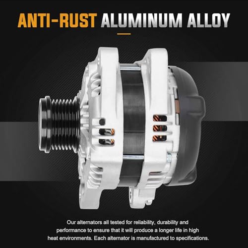 New Alternator Replacement Compatible with Toyota Sienna 3.5L 2007-2016, Venza 3.5L 2010-2015, Highlander 3.5L 2011-2016, for Lexus RX350 2010-2014, ES350 3.5L 2016-2018 Replace AL3364X 104210-5510