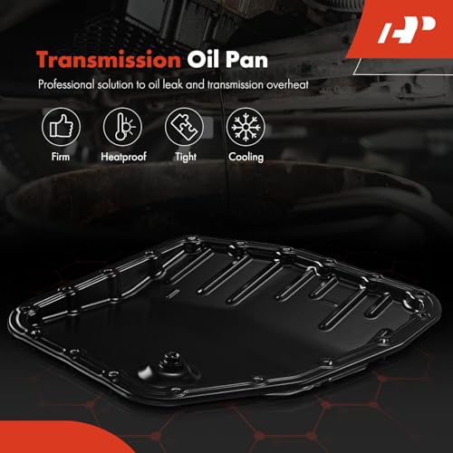 A-Premium Transmission Oil Pan with Drain Plug Compatible with Toyota Corolla 2003-2008, Matrix 2003-2008, L4 1.8L Gas and FWD Only