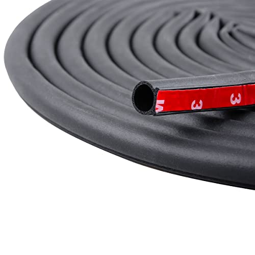 19.7 Feet Long Weather Stripping Seal Strip for Doors/Windows, Self-Adhesive Backing Seals Large Gap (from 5/16 inch to 11/20 inch) Seal Strip