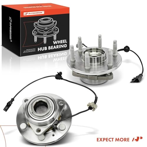 A-Premium 2 x Front Wheel Bearing Hub Assembly Compatible with 4WD Chevy Tahoe Silverado 1500 Suburban Avalanche, Cadillac Escalade ESV EXT, GMC Sierra Yukon XL 1500, with 6-Lug & ABS