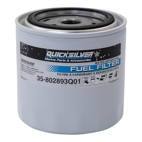 Quicksilver 802893Q01 Water Separating Fuel Filter for Mercury and Mariner Outboards, MerCruiser Sterndrive and Inboard Engines
