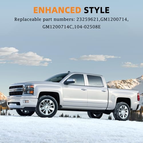 KARPAL Front Upper Grille Assembly W/Chrome Surround Frame Compatible with 2014 2015 Chevrolet Silverado 1500, Replacement 23259621 GM1200714