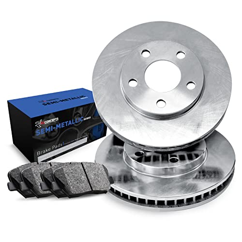 R1 Concepts Front Brake Kit Fits 2013-2019 Nissan Sentra| Semi Met Brake Pads and Blank Brake Rotors| 11.0" Front